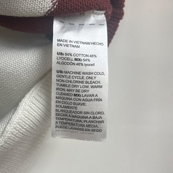 Chico's Abstract Print Intarsia Sweater Sz 1 (M) Pullover Dolman Sleeves Classic - Picture 6 of 9